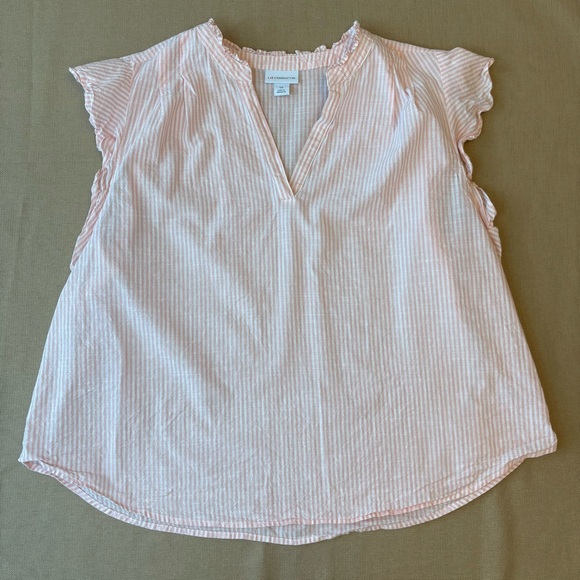 Liz Claiborne - Pink Striped Women's Top - Picture 1 of 4